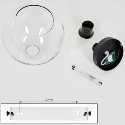 Plafonnier Verre 25 cm Koyoto Clair, 1 lumière