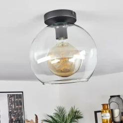 Plafonnier Verre 25 cm Koyoto Clair, 1 lumière