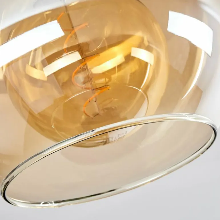Plafonnier Verre 25 cm Koyoto Ambre, 1 lumière