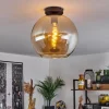 Plafonnier Verre 30 cm Koyoto Ambre, 1 lumière