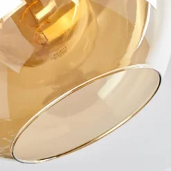 Plafonnier Verre 30 cm Koyoto Ambre, 1 lumière