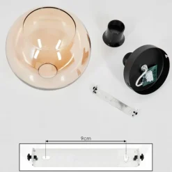 Plafonnier Verre 20 cm Koyoto Ambre, 1 lumière