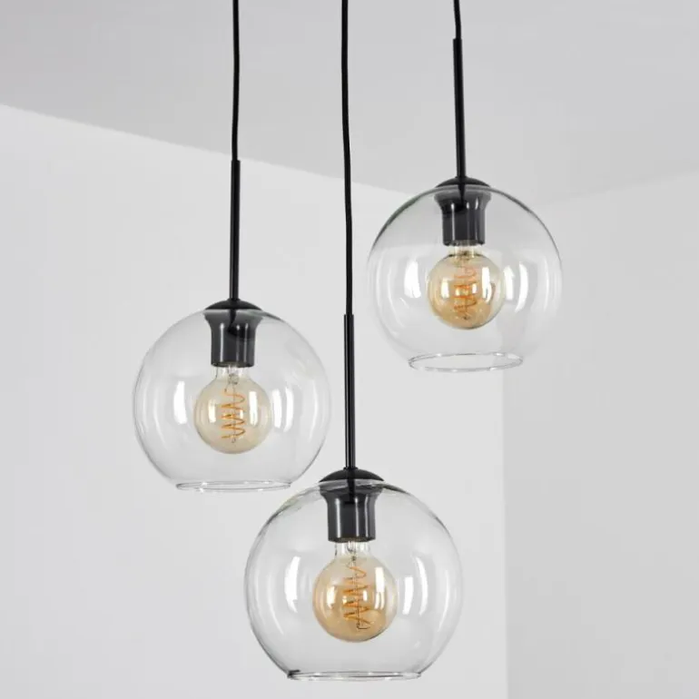 Plafonnier Verre 20 cm Koyoto Clair, 3 lumières