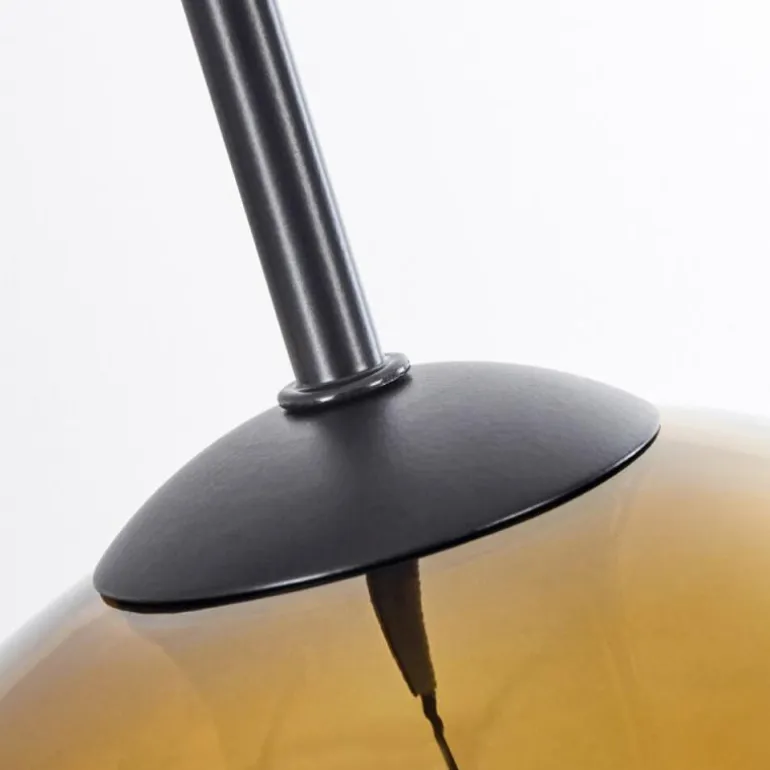 Plafonnier Verre 20 cm Koyoto Or, Clair, 3 lumières