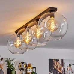 Plafonnier Verre 30 cm Koyoto Clair, 4 lumières