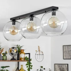 Plafonnier Verre 30 cm Koyoto Clair, 3 lumières