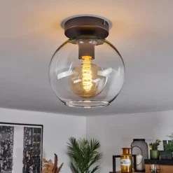 Plafonnier Verre 20 cm Koyoto Clair, 1 lumière