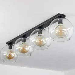 Plafonnier Verre 25 cm Koyoto Clair, 4 lumières