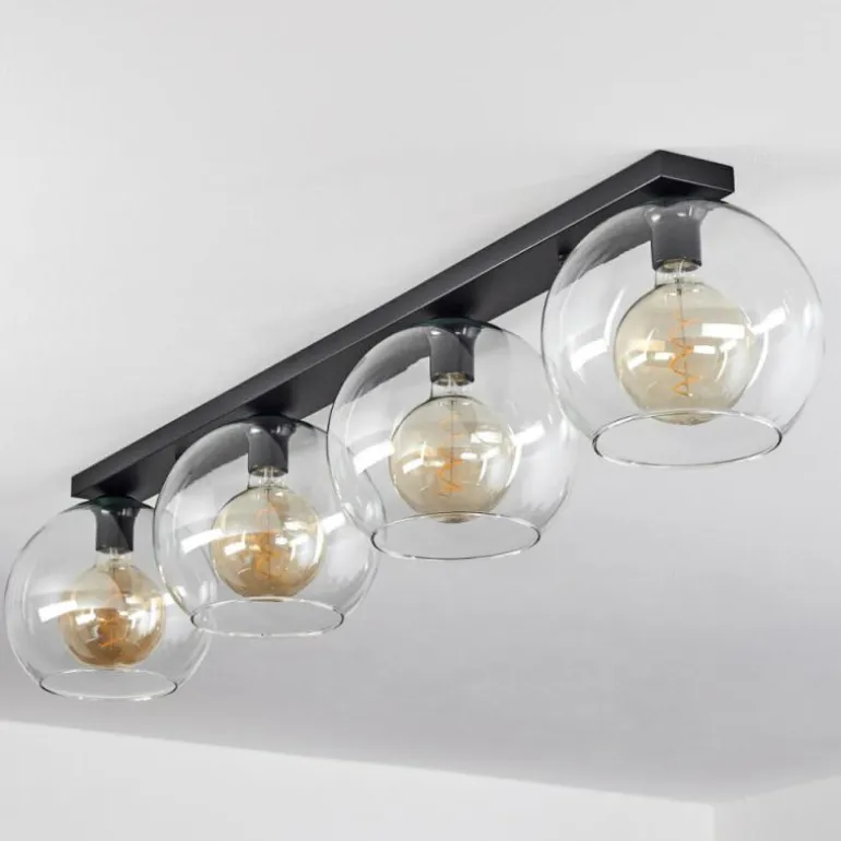 Plafonnier Verre 25 cm Koyoto Clair, 4 lumières