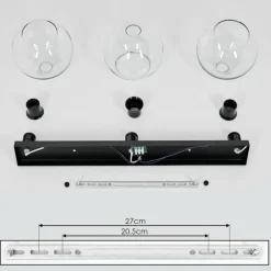 Plafonnier Verre 20 cm Koyoto Clair, 3 lumières