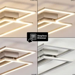 Plafonnier Veyrier LED Acier brossé, 2 lumières