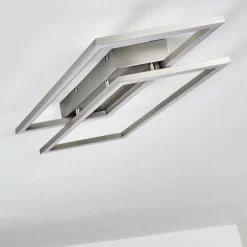 Plafonnier Veyrier LED Acier brossé, 2 lumières