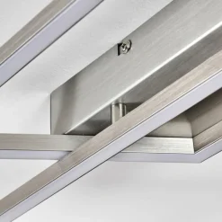 Plafonnier Veyrier LED Acier brossé, 2 lumières