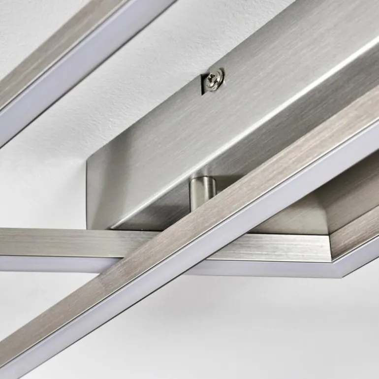 Plafonnier Veyrier LED Acier brossé, 2 lumières