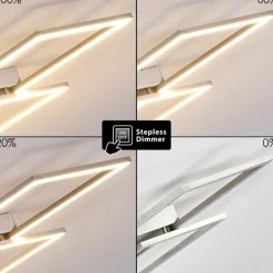 Plafonnier Veyrier LED Acier brossé, 2 lumières