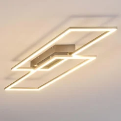 Plafonnier Veyrier LED Acier brossé, 2 lumières