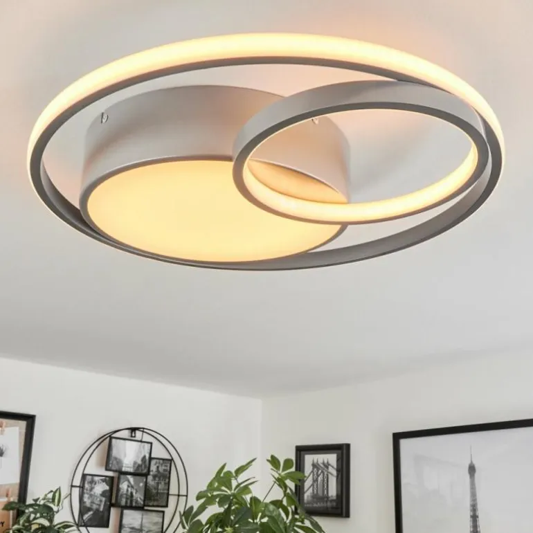 Plafonnier Vignier LED Titane, 1 lumière