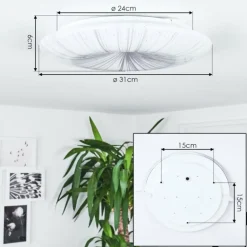 Plafonnier Vogorno LED Blanc, 1 lumière