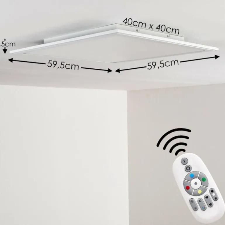 Plafonnier Voisines LED Blanc, 1 lumière, Télécommandes, Changeur de couleurs