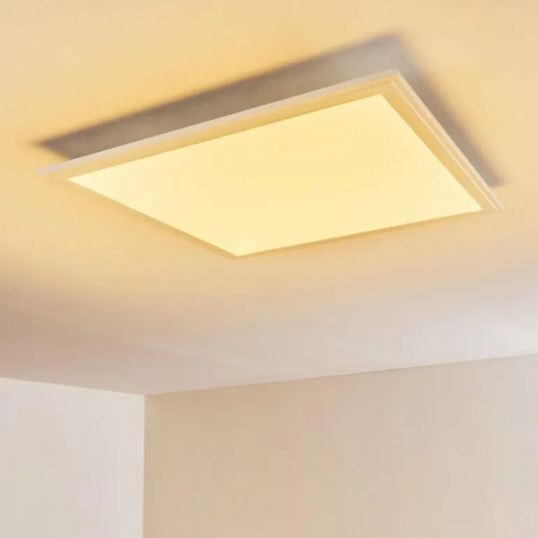 Plafonnier Voisines LED Blanc, 1 lumière, Télécommandes, Changeur de couleurs