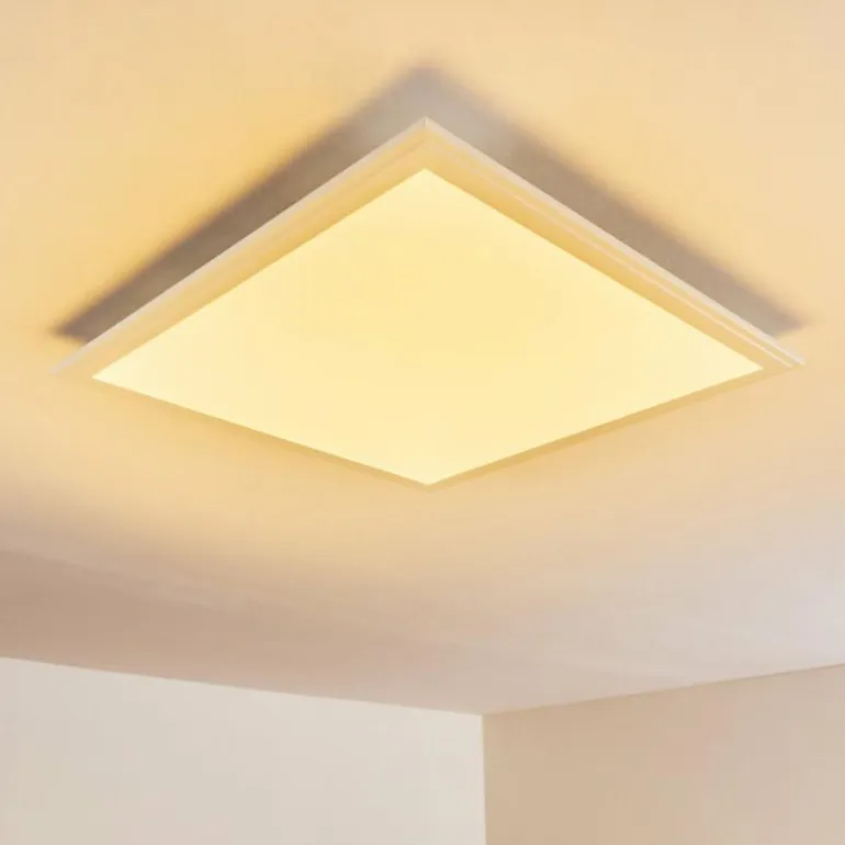 Plafonnier Voisines LED Blanc, 1 lumière, Télécommandes, Changeur de couleurs