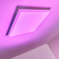 Plafonnier Voisines LED Blanc, 1 lumière, Télécommandes, Changeur de couleurs