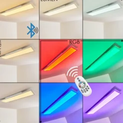 Plafonnier Voisines LED Blanc, 1 lumière, Télécommandes, Changeur de couleurs