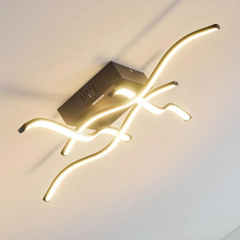 Plafonnier Voltti LED Noir, 4 lumières