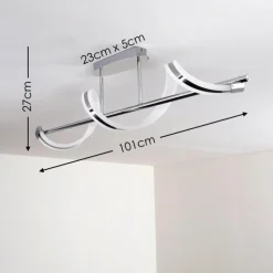 Plafonnier Vora LED Chrome, 1 lumière