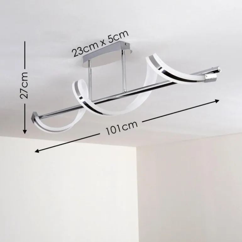 Plafonnier Vora LED Chrome, 1 lumière