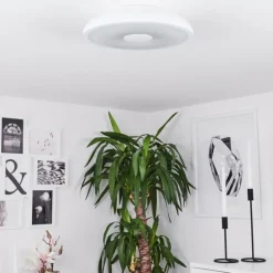 Plafonnier Vully Blanc, 1 lumière, Changeur de couleurs