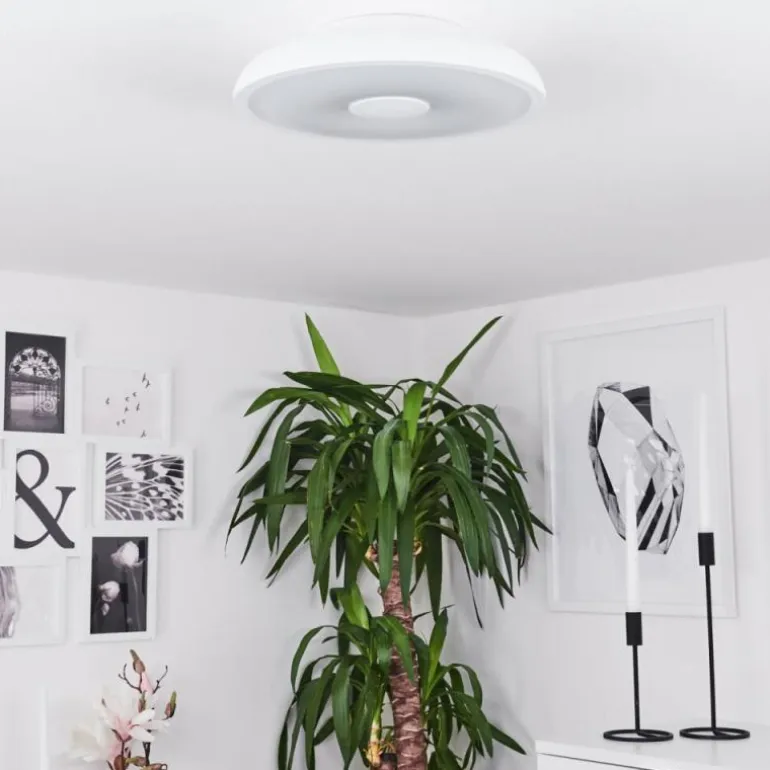 Plafonnier Vully Blanc, 1 lumière, Changeur de couleurs