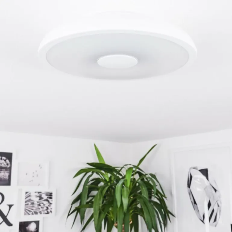 Plafonnier Vully Blanc, 1 lumière, Changeur de couleurs