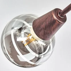 Plafonnier Warga LED Bronze, 5 lumières