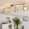 Plafonnier Warga LED Nickel mat, 4 lumières
