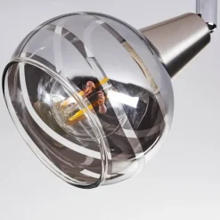 Plafonnier Warga LED Nickel mat, 4 lumières