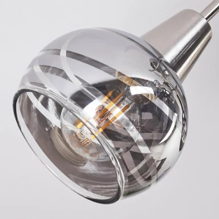 Plafonnier Warga LED Nickel mat, 5 lumières