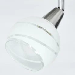 Plafonnier Warga LED Nickel mat, 1 lumière