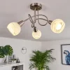 Plafonnier Warga LED Nickel mat, 3 lumières