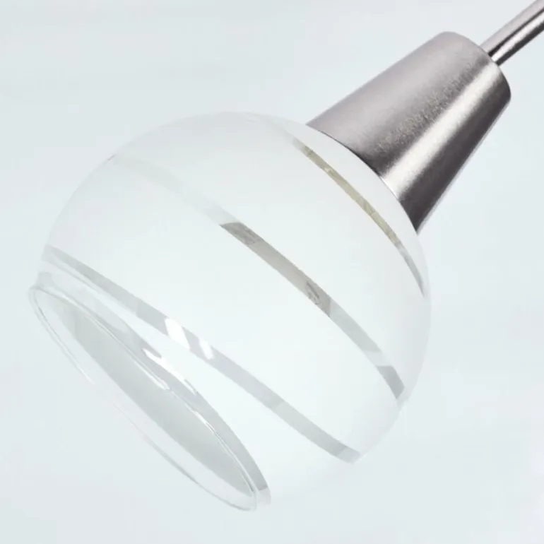 Plafonnier Warga LED Nickel mat, 3 lumières