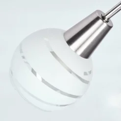 Plafonnier Warga LED Nickel mat, 3 lumières