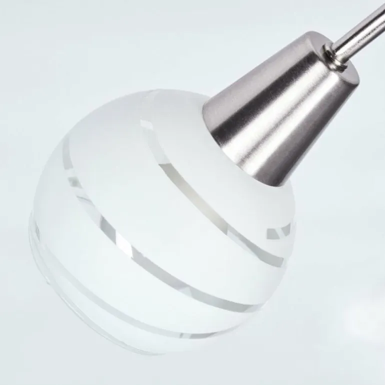Plafonnier Warga LED Nickel mat, 3 lumières