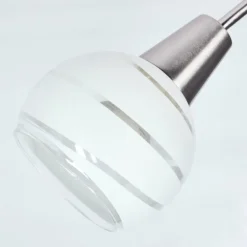 Plafonnier Warga LED Nickel mat, 5 lumières