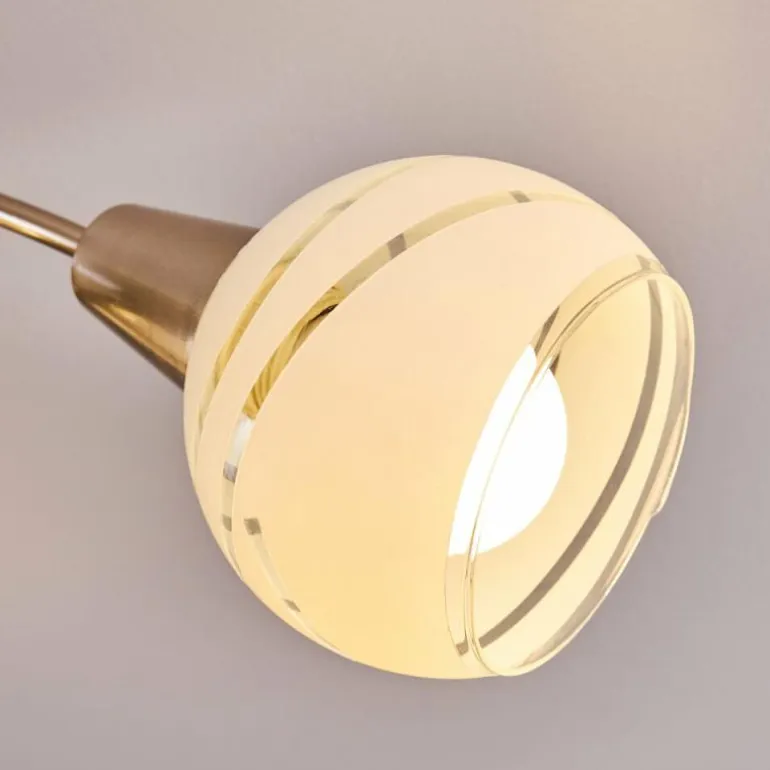 Plafonnier Warga LED Nickel mat, 5 lumières
