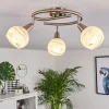 Plafonnier Warga LED Nickel mat, 3 lumières
