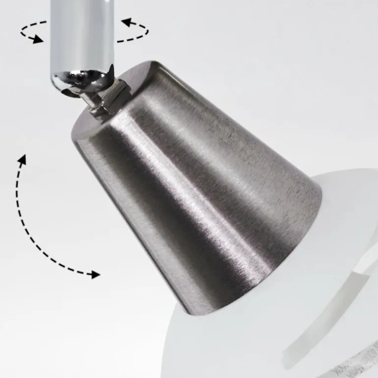 Plafonnier Warga LED Nickel mat, 3 lumières