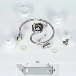 Plafonnier Warga LED Nickel mat, 3 lumières