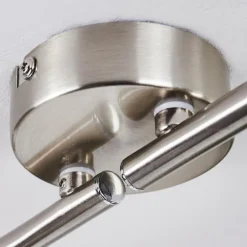 Plafonnier Warga LED Nickel mat, 4 lumières