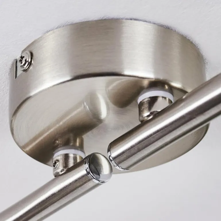 Plafonnier Warga LED Nickel mat, 4 lumières