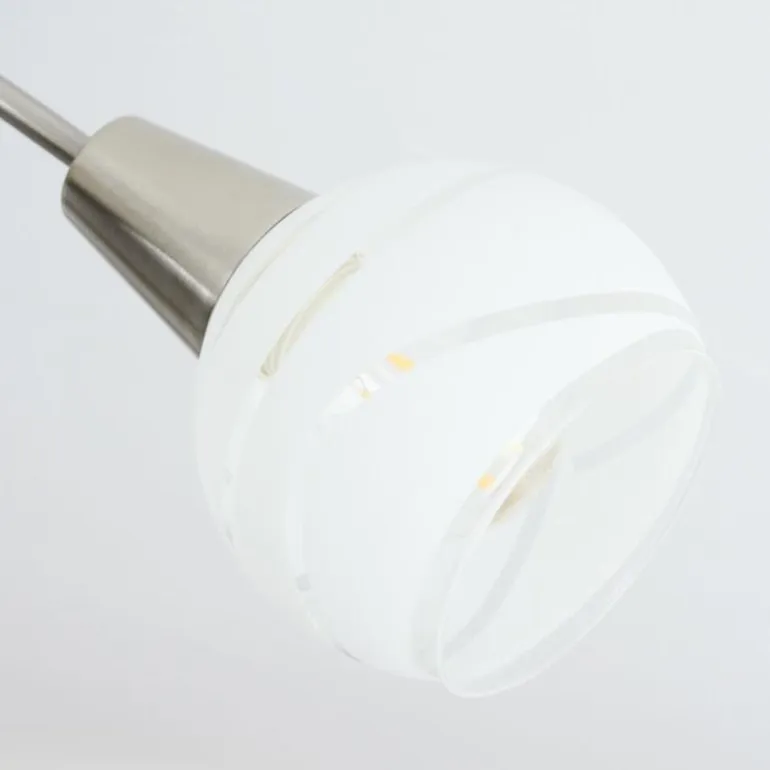 Plafonnier Warga Nickel mat, 5 lumières